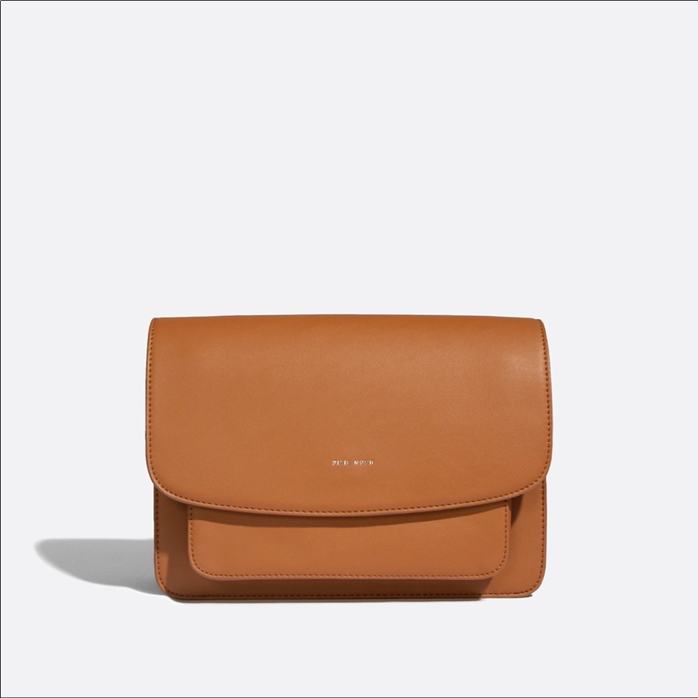 Cognac Vegan Leather Crossbody